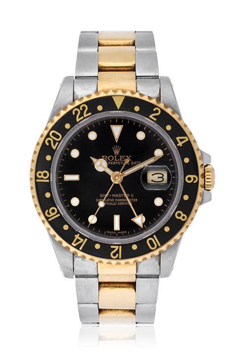 rolex gmt master ii 2 tone black ceramic bezel